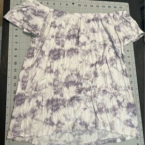 Hollister Gray Cloud Off Shoulder Shirt